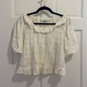 Ivory/white cotton blouse
